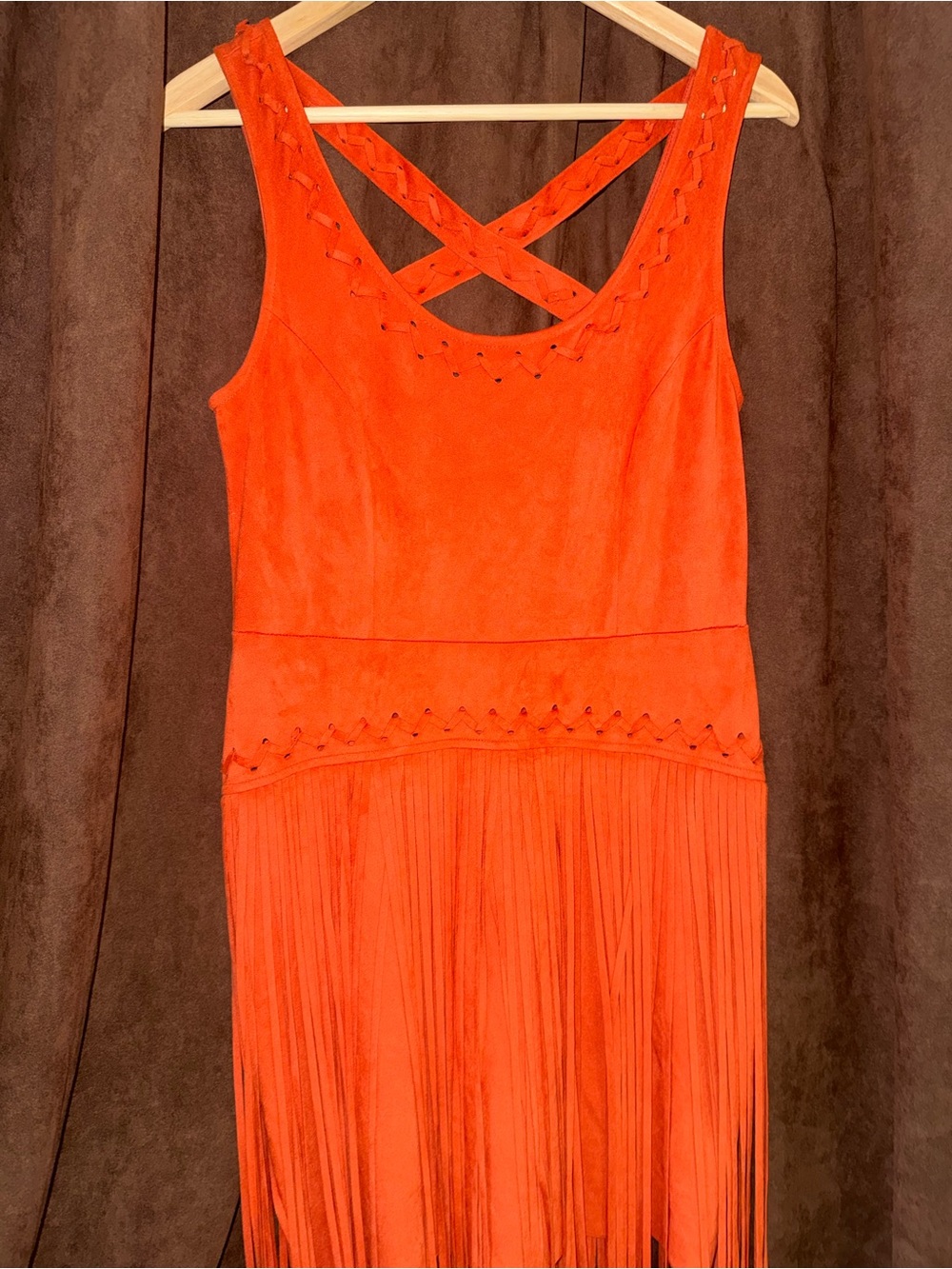 Idyllwind Western Boho Suede Fringe Dress - Picture 3 of 6